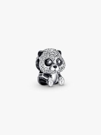 Funkelnder süßer Panda-Charm – Sterlingsilber