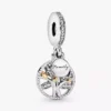 Funkelnder Stammbaum-Dangle Charm aus 14-karätigem Gold und Sterlingsilber Funkelnder Stammbaum-Dangle Charm aus 14-karätigem Gold und Sterlingsilber