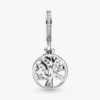 Funkelnder Stammbaum-Dangle Charm aus 14-karätigem Gold und Sterlingsilber Funkelnder Stammbaum-Dangle Charm aus 14-karätigem Gold und Sterlingsilber