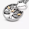 Funkelnder Stammbaum-Dangle Charm aus 14-karätigem Gold und Sterlingsilber Funkelnder Stammbaum-Dangle Charm aus 14-karätigem Gold und Sterlingsilber