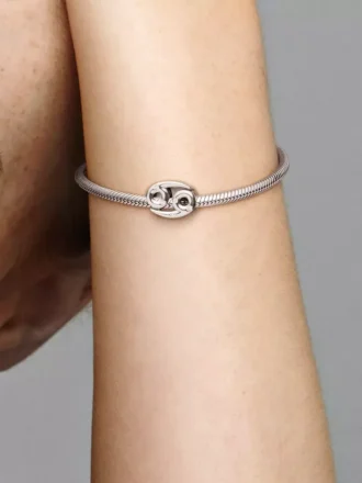 Funkelnder Sternzeichen-Charm „Krebs“ aus Sterlingsilber