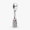 Funkelnder Weinflaschen-Dangle Charm – Sterlingsilber