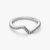 Funkelnder Wellenring aus Sterlingsilber