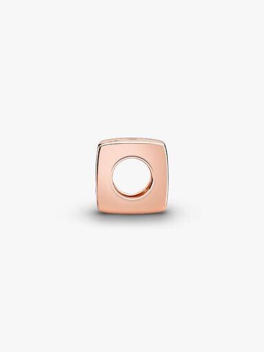 Funkelnder Würfel-Charm – 14 Karat Roségold-Beschichtung Funkelnder Würfel-Charm – 14 Karat Roségold-Beschichtung