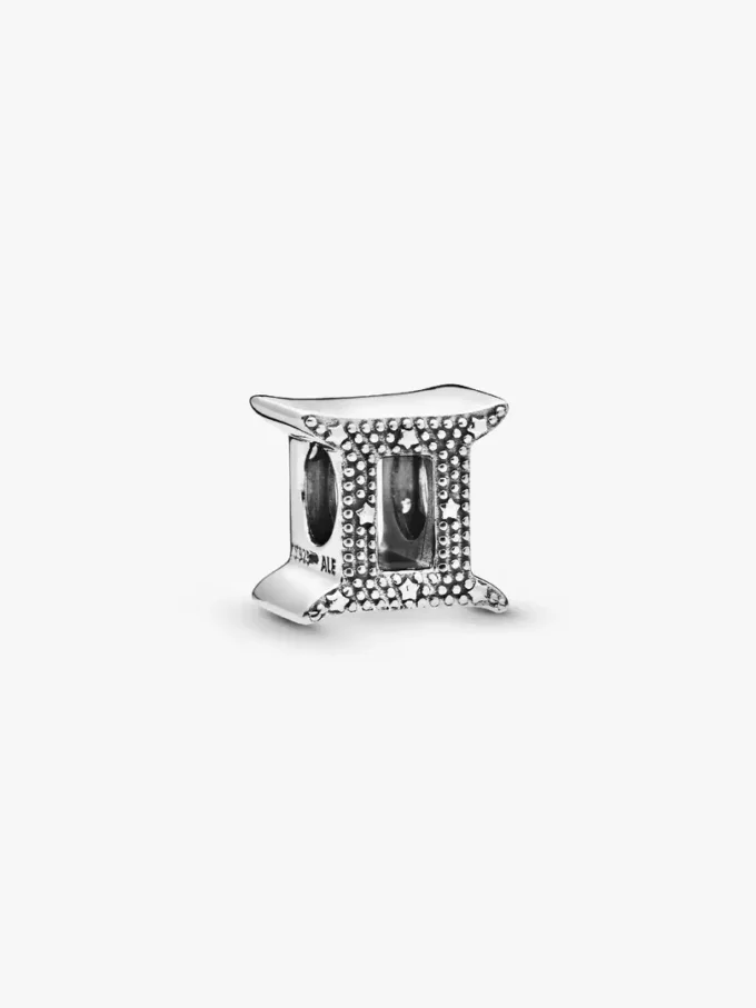 Funkelnder Zwillinge-Sternzeichen-Charm aus Sterlingsilber