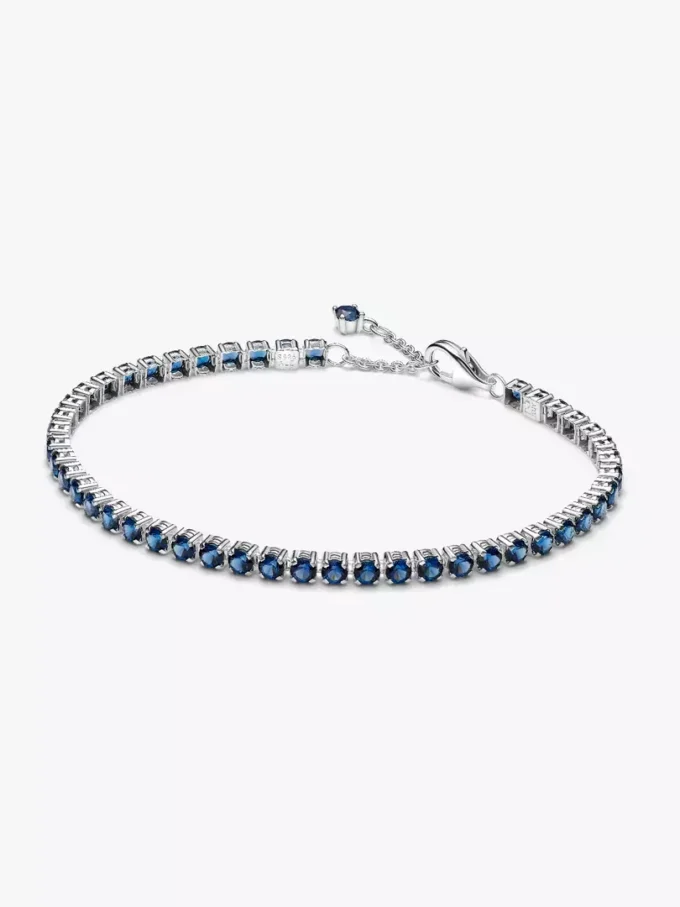 Funkelndes blaues Tennisarmband aus Sterlingsilber Funkelndes blaues Tennisarmband aus Sterlingsilber