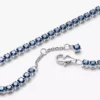Funkelndes blaues Tennisarmband aus Sterlingsilber Funkelndes blaues Tennisarmband aus Sterlingsilber