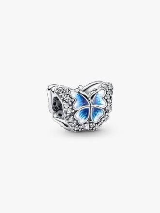 Funkelndes Charm „Blauer Schmetterling“ – Sterlingsilber