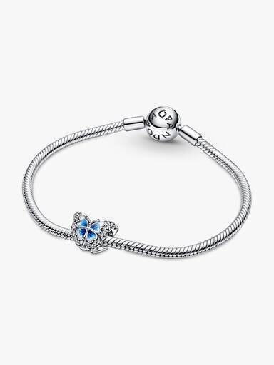 Funkelndes Charm „Blauer Schmetterling“ – Sterlingsilber Funkelndes Charm „Blauer Schmetterling“ – Sterlingsilber