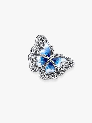 Funkelndes Charm „Blauer Schmetterling“ – Sterlingsilber Funkelndes Charm „Blauer Schmetterling“ – Sterlingsilber