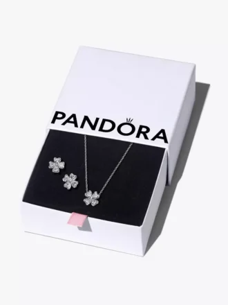 Funkelndes Glücksklee-Geschenkset aus Sterlingsilber