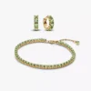 Funkelndes grünes Armband- und Ohrring-Set (2er-Set) Funkelndes grünes Armband- und Ohrring-Set (2er-Set)