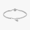 Funkelndes Halo-Tennisarmband aus Sterlingsilber