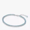Funkelndes hellblaues Tennis-Schmuckset, 2er-Set