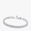 Auffälliges, funkelndes Tennis-Armband- und Ohrring-Set (2er-Set)