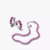 Funkelndes rosa Tennis-Schmuckset, 2er-Set