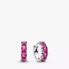 Funkelndes rosa Tennis-Schmuckset, 2er-Set