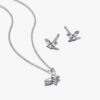 Funkelndes Schmetterlings-Schmuck-Geschenkset – Sterlingsilber