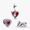 Funkelndes Trio aus roten Dangle Charms, 3er-Set Funkelndes Trio aus roten Dangle Charms, 3er-Set