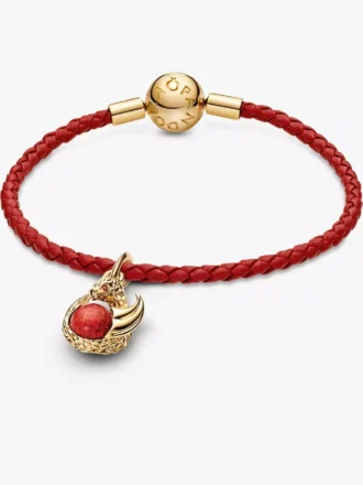„Game of Thrones“ Armband-Set mit roten Dangle Charms, 2er-Set „Game of Thrones“ Armband-Set mit roten Dangle Charms, 2er-Set