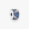 Gebogener Feder- & Pavé-Clip Charm – Sterlingsilber Gebogener Feder- & Pavé-Clip Charm – Sterlingsilber
