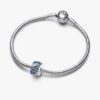 Gebogener Feder- & Pavé-Clip Charm – Sterlingsilber Gebogener Feder- & Pavé-Clip Charm – Sterlingsilber