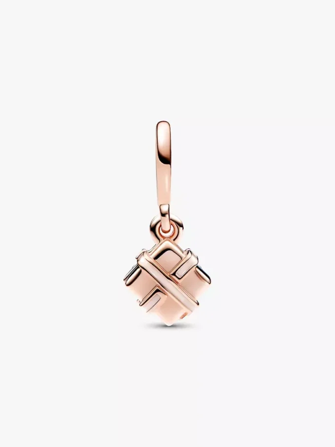 Geburtstagsgeschenk-Dangle Charm zum Aufklappen, 14-karätige Roségoldbeschichtung Geburtstagsgeschenk-Dangle Charm zum Aufklappen, 14-karätige Roségoldbeschichtung
