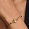 Gerippter Clip Charm, 14-karätig vergoldet Gerippter Clip Charm, 14-karätig vergoldet