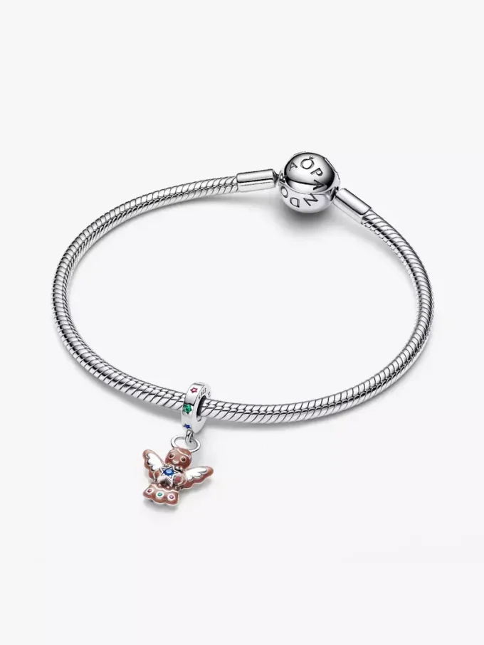 Gingerbread-Engel-Dangle Charm aus Sterlingsilber Gingerbread-Engel-Dangle Charm aus Sterlingsilber