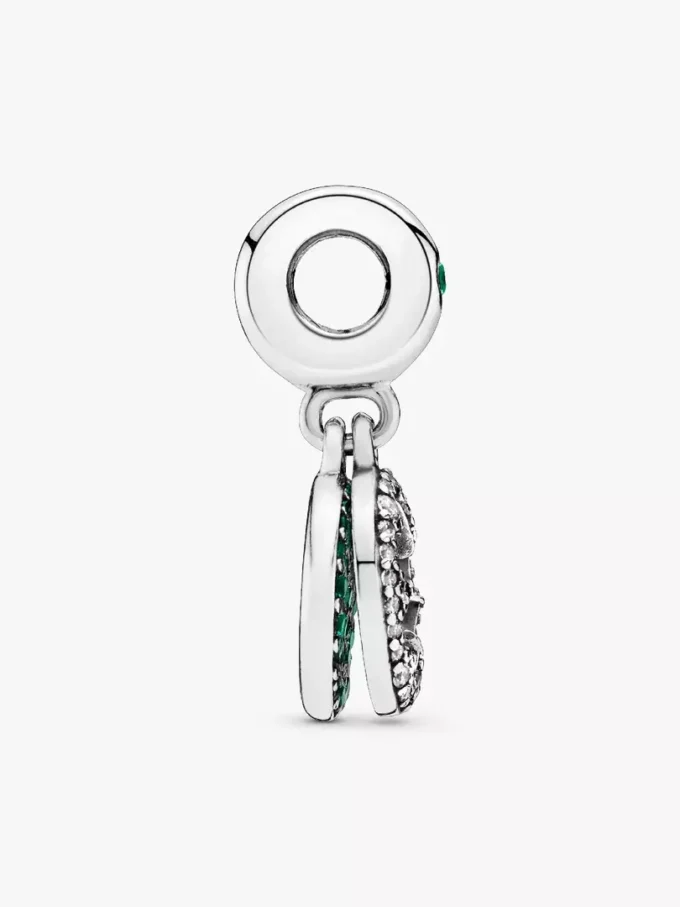 Glücksbringer-Dangle Charm „Vierblättriges Kleeblatt“ aus Sterlingsilber Glücksbringer-Dangle Charm „Vierblättriges Kleeblatt“ aus Sterlingsilber