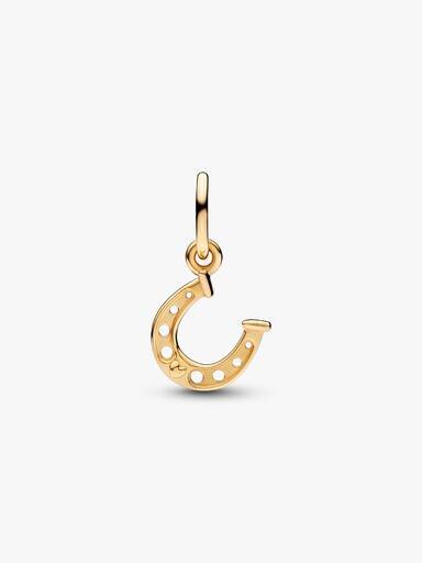 Glückshufeisen-Dangle Charm – 14 Karat vergoldet Glückshufeisen-Dangle Charm – 14 Karat vergoldet