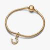 Glückshufeisen-Dangle Charm – 14 Karat vergoldet Glückshufeisen-Dangle Charm – 14 Karat vergoldet