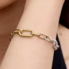 Gliederarmband aus Sterlingsilber, 14-karätig vergoldet