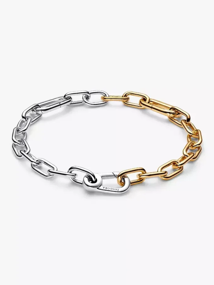 Gliederarmband aus Sterlingsilber, 14-karätig vergoldet