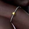 Goldenes Mini-Murano Glass-Charm – Sterlingsilber Goldenes Mini-Murano Glass-Charm – Sterlingsilber