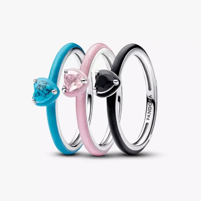 Good Karma Chakra Hearts Ringe (3er-Set) Good Karma Chakra Hearts Ringe (3er-Set)