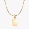 Gravierbare rechteckige Dog-Tag-Halskette, 2er-Set
