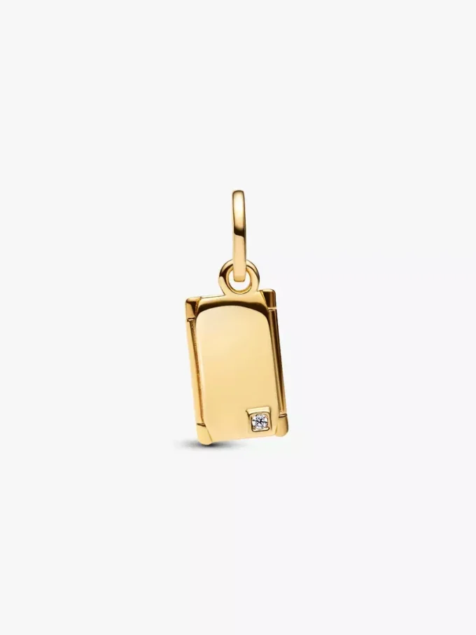 Gravierbarer & aufklappbarer Briefumschlag-Dangle Charm, 14 Karat vergoldet Gravierbarer & aufklappbarer Briefumschlag-Dangle Charm, 14 Karat vergoldet