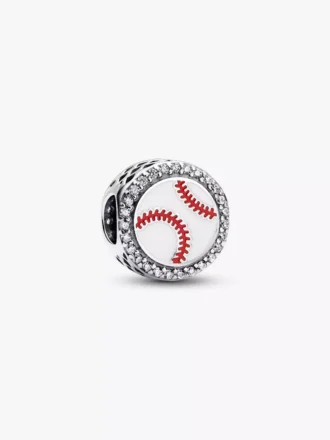 Gravierbarer Baseball-Charm aus Sterlingsilber