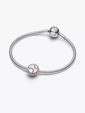 Gravierbarer Baseball-Charm aus Sterlingsilber
