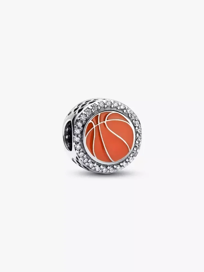 Gravierbarer Basketball-Charm aus Sterlingsilber Gravierbarer Basketball-Charm aus Sterlingsilber