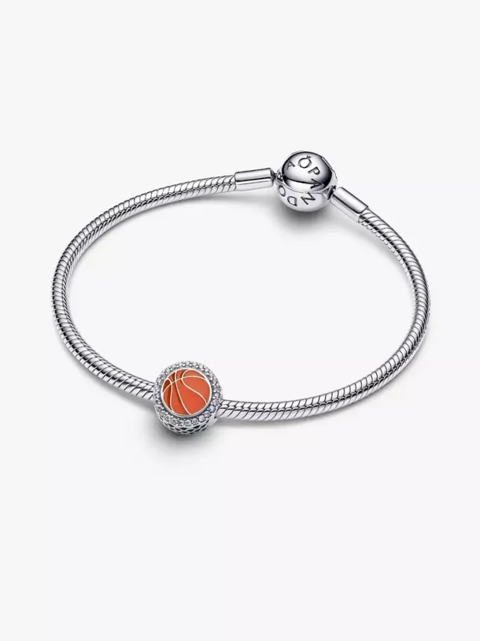 Gravierbarer Basketball-Charm aus Sterlingsilber Gravierbarer Basketball-Charm aus Sterlingsilber