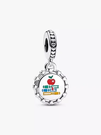 Gravierbarer Dangle Charm „Schoolteacher“ aus Sterlingsilber