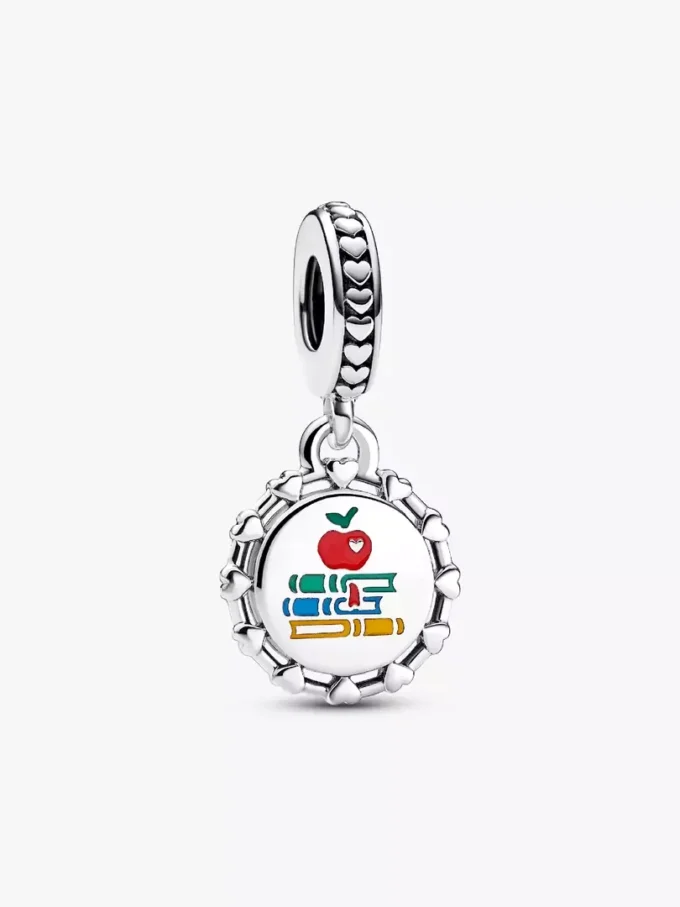 Gravierbarer Dangle Charm „Schoolteacher“ aus Sterlingsilber Gravierbarer Dangle Charm „Schoolteacher“ aus Sterlingsilber