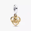 Gravierbarer Doppel-Dangle Charm „Mama“ mit im Labor gezüchteten Diamanten, 0,009 ct insgesamt, Sterlingsilber, 14-karätige Vergoldung Gravierbarer Doppel-Dangle Charm „Mama“ mit im Labor gezüchteten Diamanten, 0,009 ct insgesamt, Sterlingsilber, 14-karätige Vergoldung