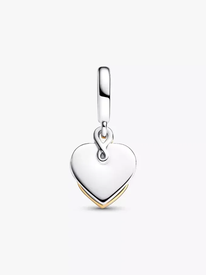 Gravierbarer Doppel-Dangle Charm „Mama“ mit im Labor gezüchteten Diamanten, 0,009 ct insgesamt, Sterlingsilber, 14-karätige Vergoldung Gravierbarer Doppel-Dangle Charm „Mama“ mit im Labor gezüchteten Diamanten, 0,009 ct insgesamt, Sterlingsilber, 14-karätige Vergoldung