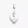 Gravierbarer Doppel-Dangle Charm „Mama“ mit im Labor gezüchteten Diamanten, 0,009 ct insgesamt, Sterlingsilber, 14-karätige Vergoldung Gravierbarer Doppel-Dangle Charm „Mama“ mit im Labor gezüchteten Diamanten, 0,009 ct insgesamt, Sterlingsilber, 14-karätige Vergoldung