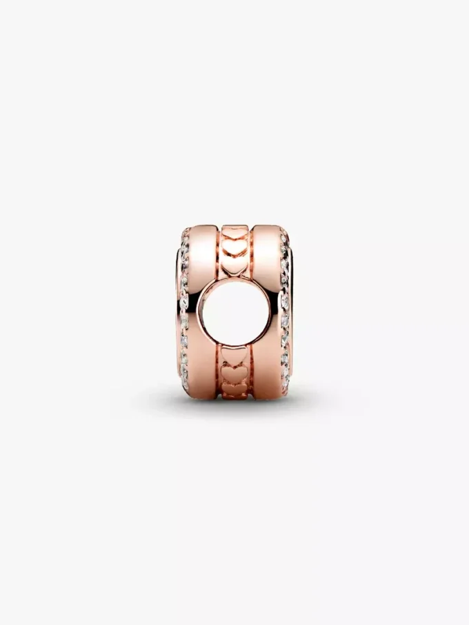 Gravierbarer funkelnder Knopf-Charm, 14 Karat Roségold-Beschichtung Gravierbarer funkelnder Knopf-Charm, 14 Karat Roségold-Beschichtung
