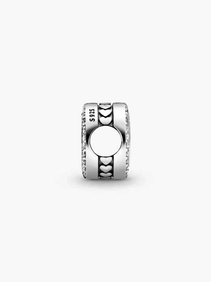 Gravierbarer funkelnder Knopf-Charm aus Sterlingsilber Gravierbarer funkelnder Knopf-Charm aus Sterlingsilber