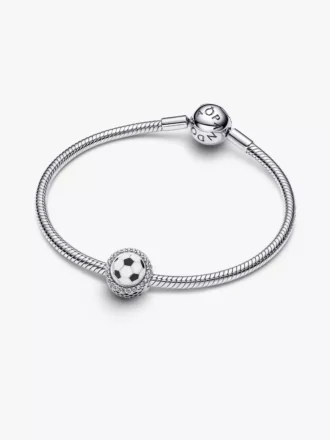 Gravierbarer Fußball-Charm aus Sterlingsilber